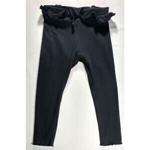 Girls Jumping Beans Leggings Black Ruffled Waist with Bow